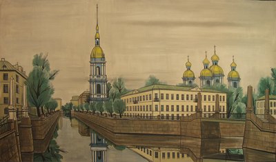 Петербургский пейзаж, 115х195, х/м.